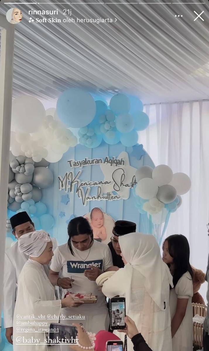 potret akikah Shakti, anak Charly Van Houten (Instagram.com/rinnasuri)