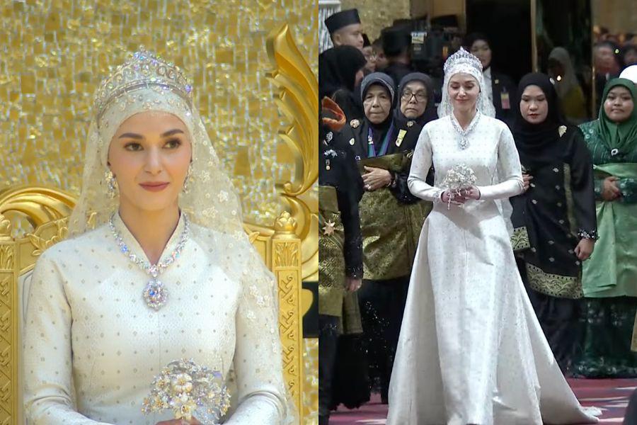 7 Gaya Anisha Rosnah di Royal Bersanding Ceremony, Luar Biasa Memukau