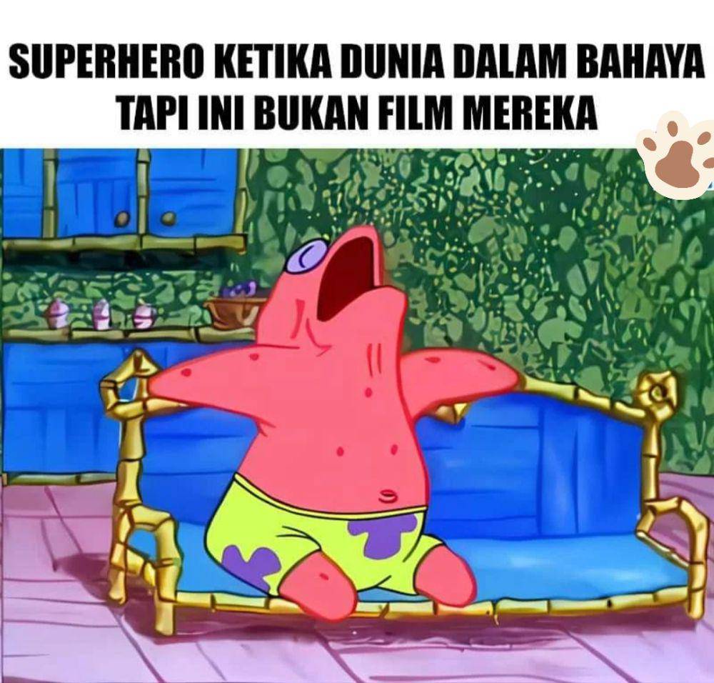 meme Patrick tidur (instagram.com/memecomic.id)
