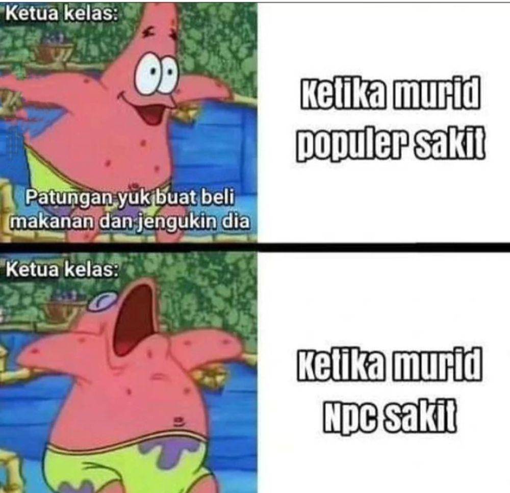 meme Patrick tidur (instagram.com/atok1965)