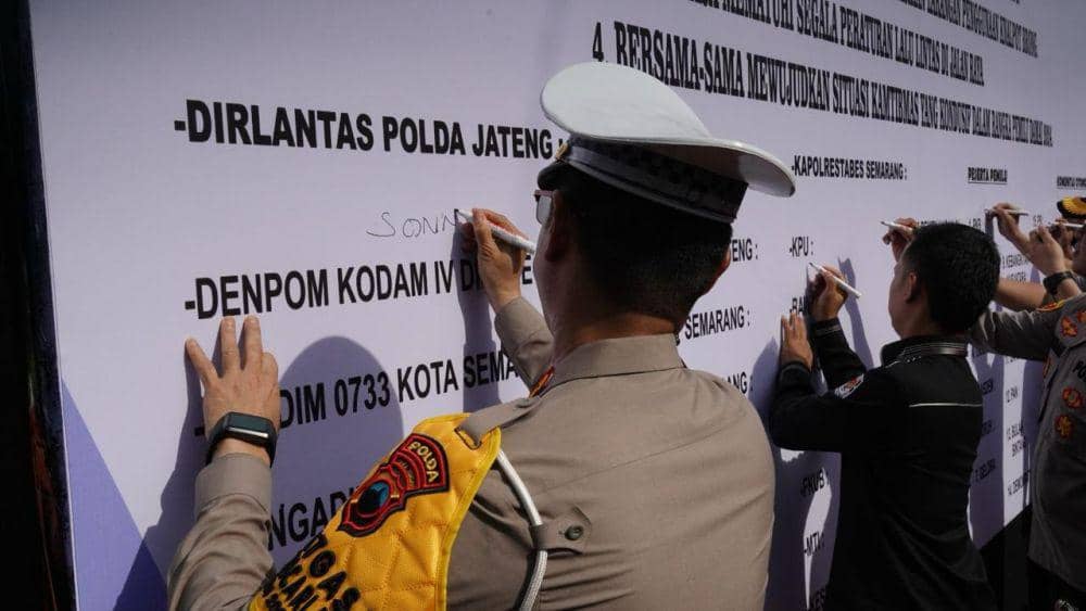 Dukung Pemilu 2024 Damai, Polda Jateng Deklarasi Zero Knalpot Brong