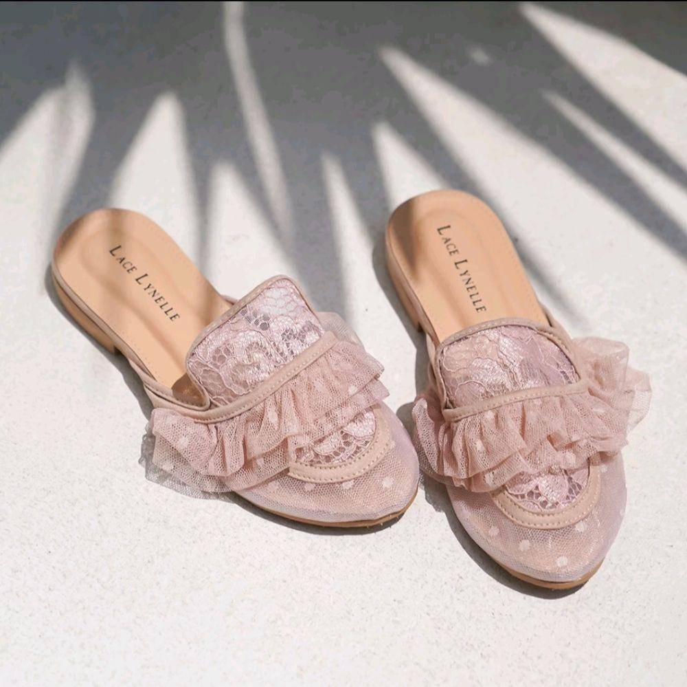 Mules Shoes Lace Lynelle (shopee.co.id/Lace Lynelle) Official Shop