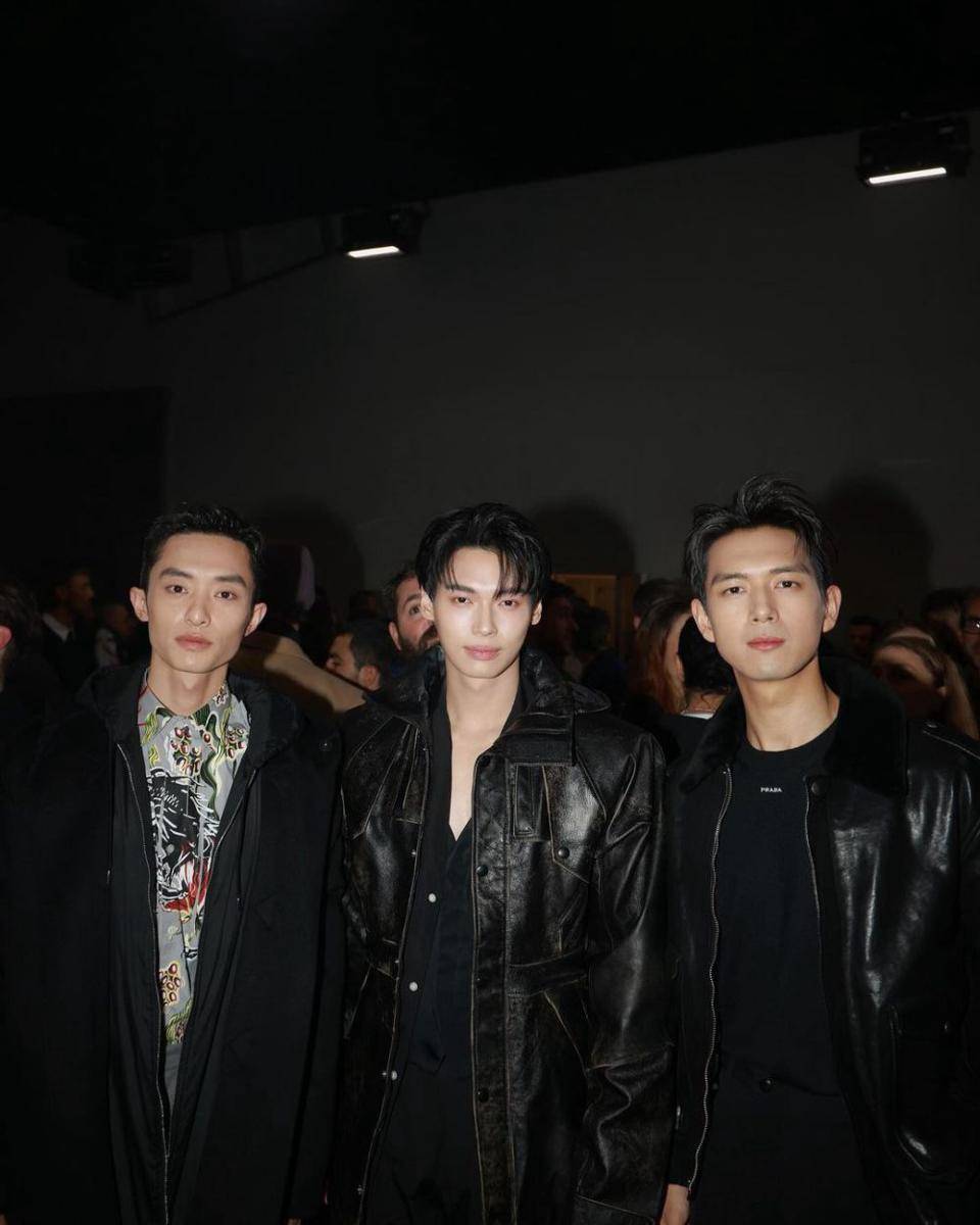 potret Win Metawin dengan Bai Yufan dan Li Xian di Prada FW24 (instagram.com/winmetawin)