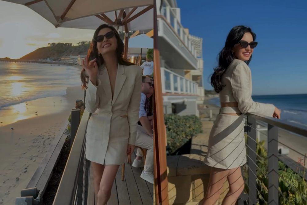 7 Potret Memesona Raline Shah di Malibu, California, Nikmati Sunset!