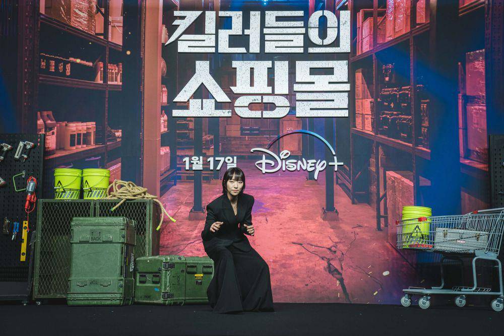 Geum Hannah di konferensi pers drakor A Shop For Killers pada Senin (15/01/2024). (dok. Disney+)