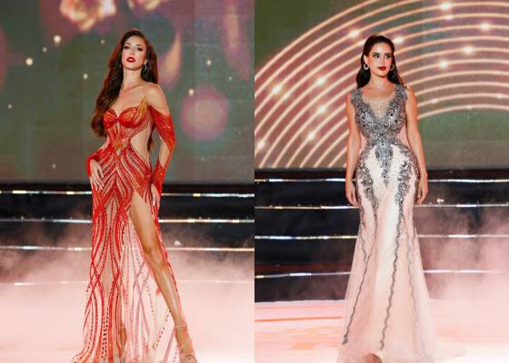 Potret Gaun Malam Wakil Amerika di Preliminary Miss Global 2023 (Facebook.com/Miss Global Organization)