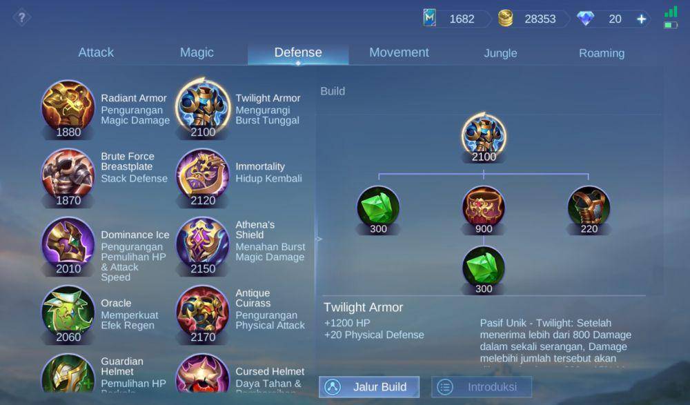 tampilan item Twilight Armor (dok. Moonton/Mobile Legends)