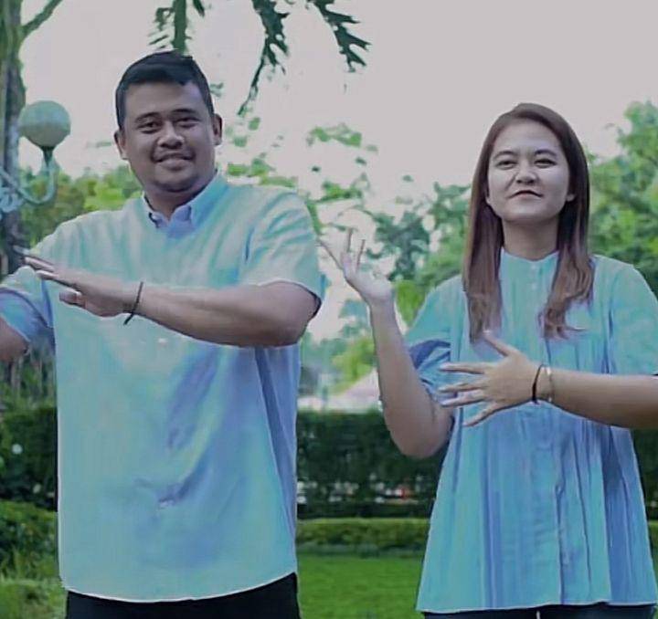 Wali Kota Medan Bobby Nasution dan Kahiyang Ayu unggah video joget Gemoy di akun TikTok (screenshoot TikTok @bobbynst)
