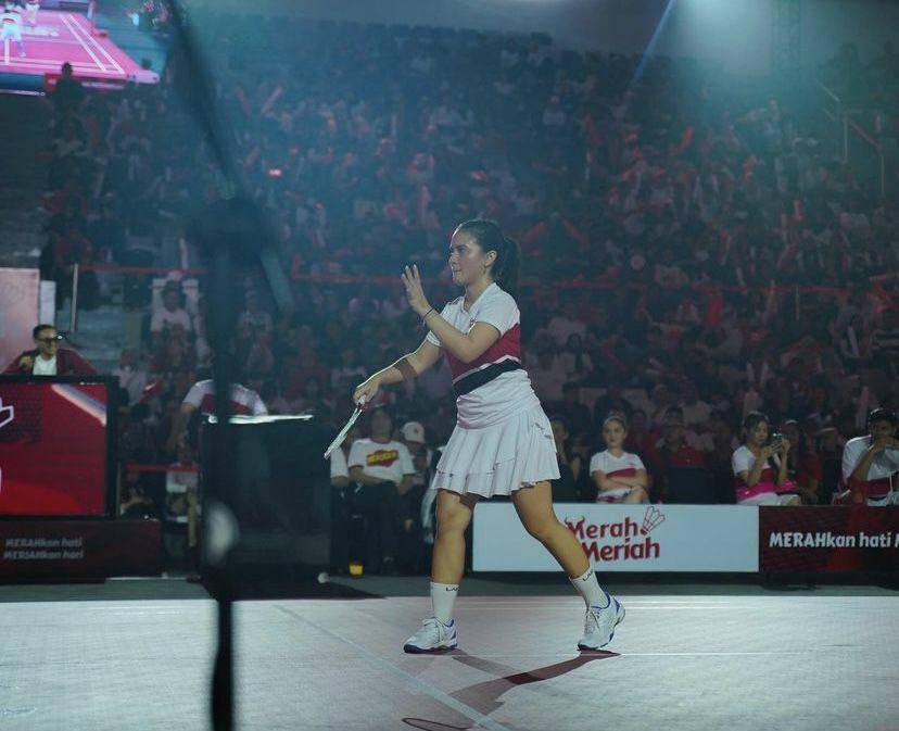 potret Marsha Aruan di pertandingan badminton (instagram.com/aruanmarsha)
