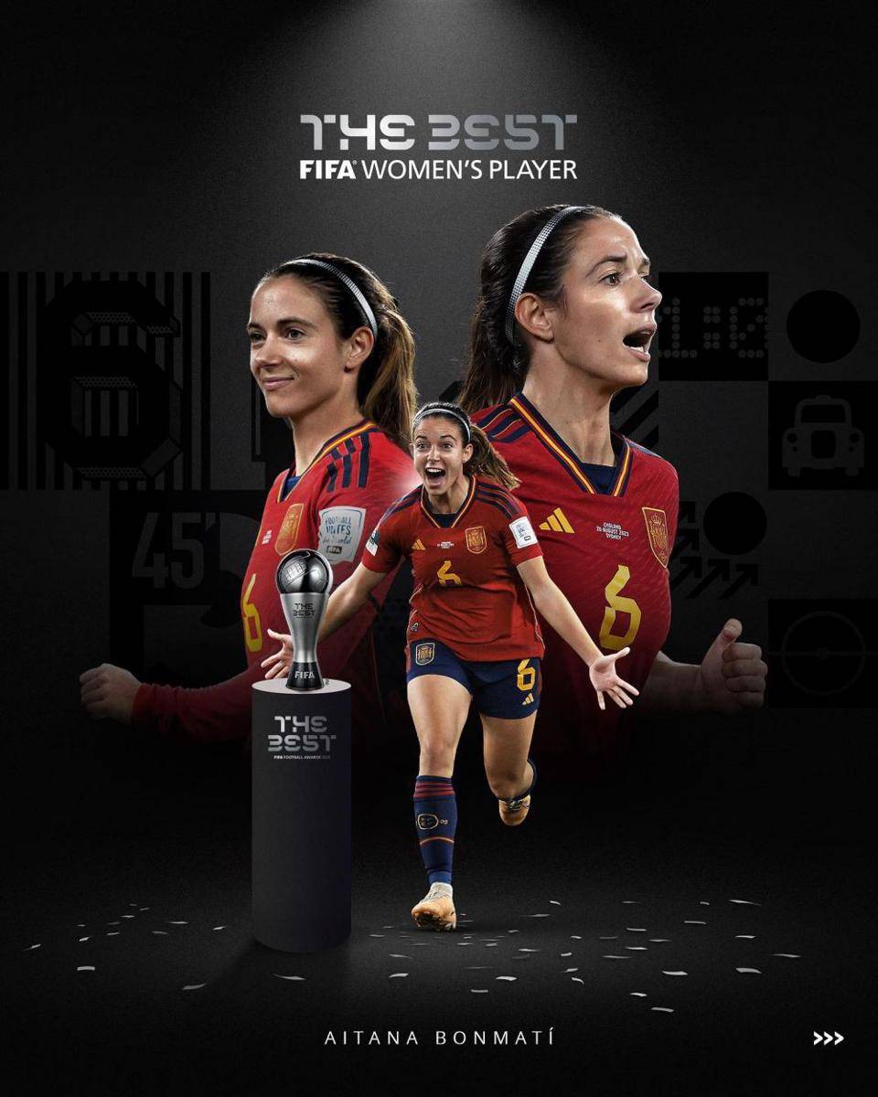Aitana Bonmati menerima penghargaan The Best FIFA Women's Player 2023 (instagram.com/fifa)