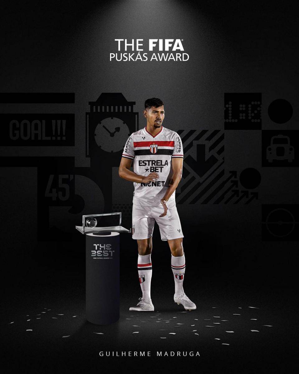 Guilherme Madruga menerima penghargaan Puskas Award 2023 (instagram.com/fifa)