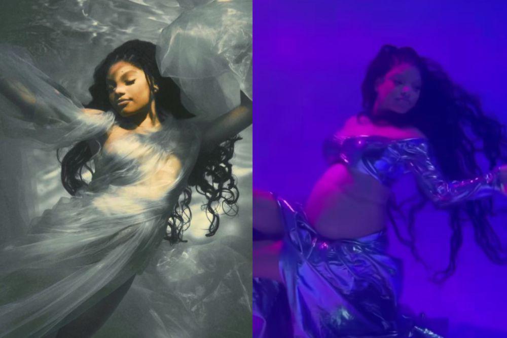 8 Potret Halle Bailey Maternity Shoot di Dalam Air, bak Little Mermaid