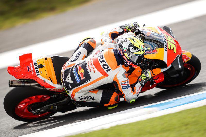 Joan Mir saat menjalani sesi latihan GP Jepang 2023. (motogp.hondaracingcorporation.com)
