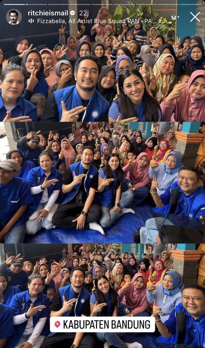 potret Syahnaz Sadiqah dampingi Jeje blusukan (Instagram.com/ritchieismail)