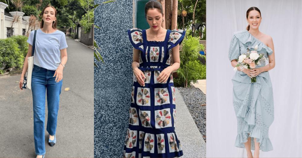 10 OOTD ala Cathy Sharon, Outfit Ngantor Hingga Bridesmaid