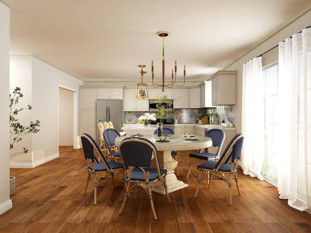 Ide dekorasi ruang makan dengan chandelier (unsplash.com/Collov Home Design)