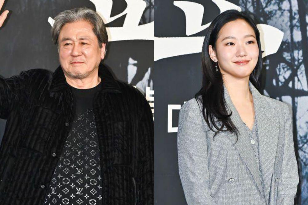 Choi Min Sik dan Kim Go Eun di konferensi pers film Exhuma (dok. OSEN/Kim Bo Ra)