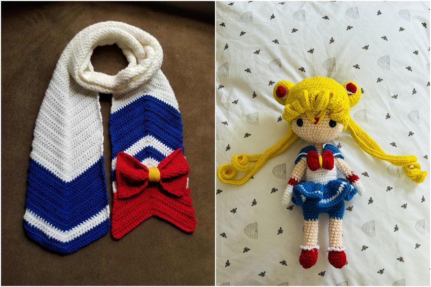9 Potret Rajutan Tangan Bertema Sailor Moon, Favoritnya Siapa, nih?