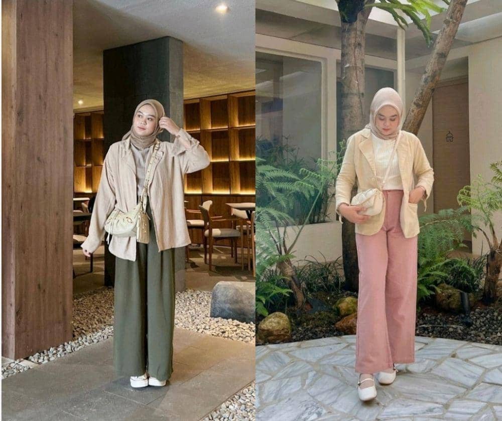 9 OOTD Palazzo Pants ala Adzra Afifah, Style Kuliah hingga Ngantor