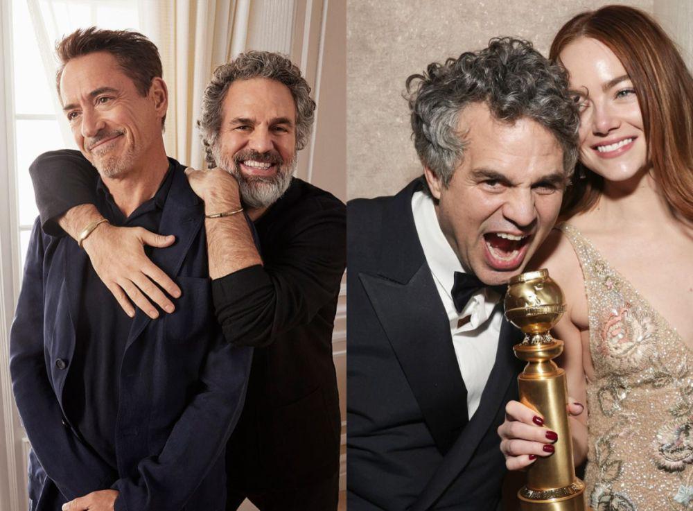 14 Potret Akrab Mark Ruffalo dengan Artis Hollywood, Supel!