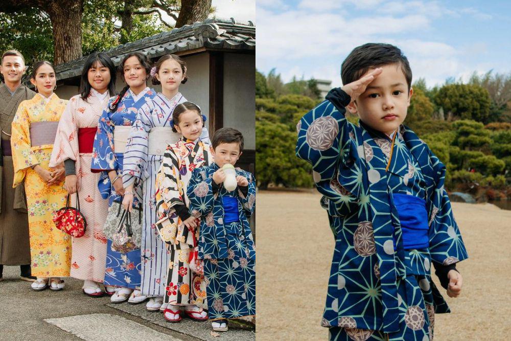 7 Potret Rupawan Saka Pakai Kimono di Jepang, Gemas Sambil Ngedot!