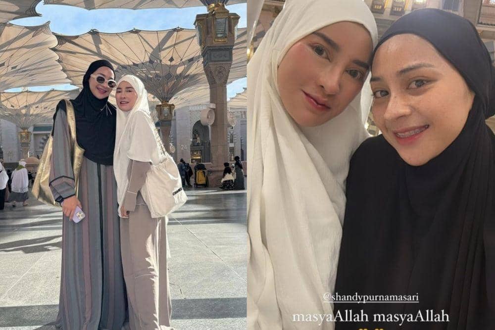 Momen Ira Nandha dan Shandy Purnamasari Meet Up Saat di Tanah Suci