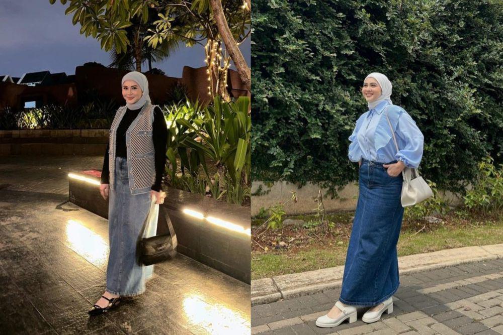 9 Ide Mix and Match Hijab Skirt ala Kesha Ratuliu, Mama Muda Kalem!