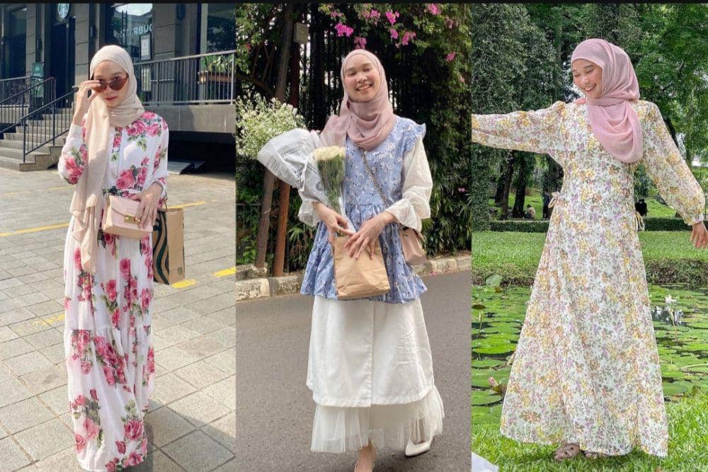 8 OOTD Motif Floral ala Astri Ratnasari, Manis Abis!