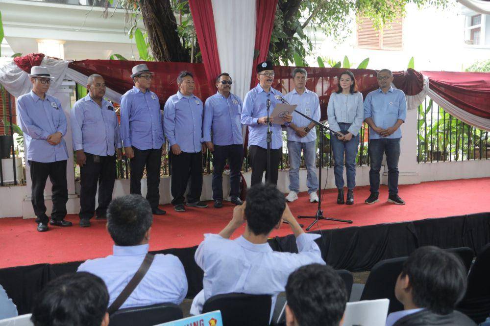Deklarasi Relawan Gerakan Tani dan Nelayan di rumah Prabowo, Jalan Kertanegara IV, Jakarta Selatan (dok. Tim TKN)
