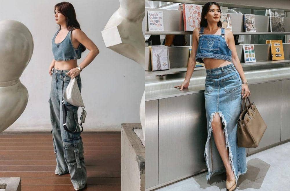 11 Padu Padan Celana dan Rok Denim ala Anastasia Siantar, Stand Out!