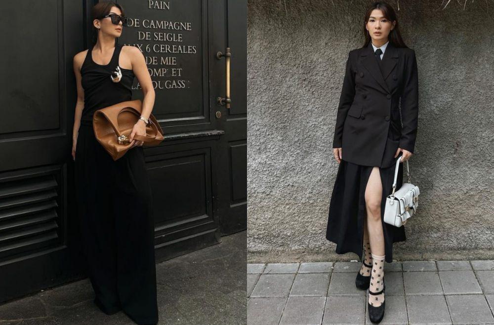 12 Outfit All Black ala Anastasia Siantar, Keren Maksimal!