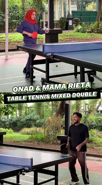 potret Rieta Amilia latihan tenis meja (instagram.com/rans.entertainment)
