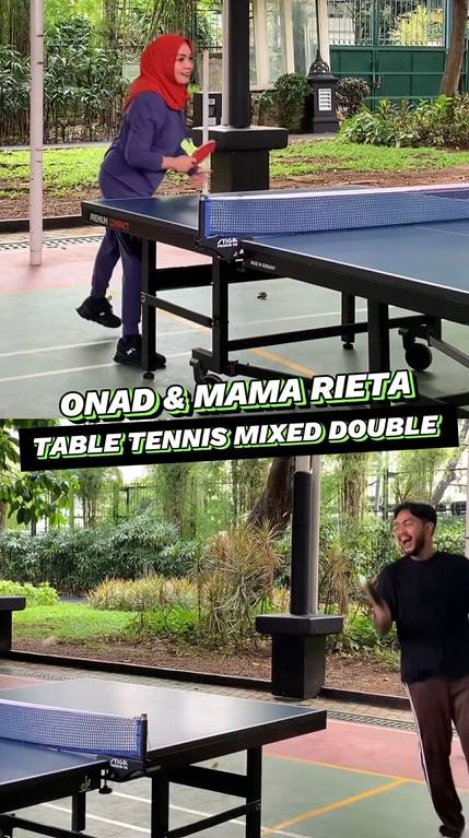 potret Rieta Amilia latihan tenis meja (instagram.com/rans.entertainment)