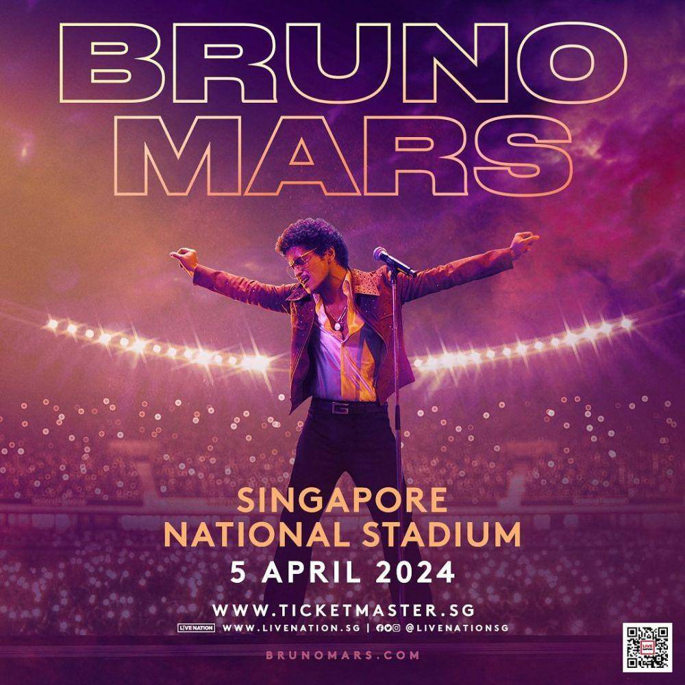 poster konser Bruno Mars di Singapura (instagram.com/livenationsg)