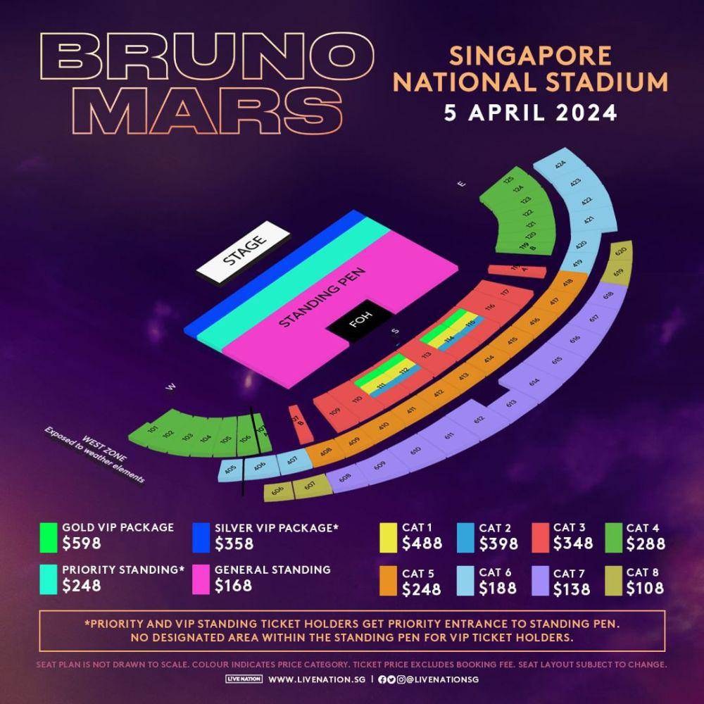 seating plan konser Bruno Mars (instagram.com/livenationsg)