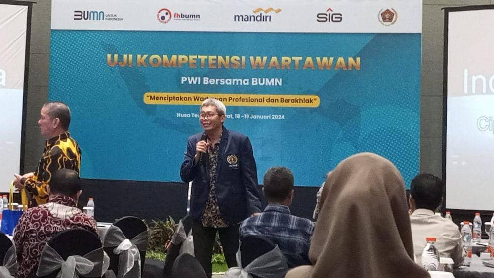 Pelaksanaan UKW oleh PWI di Provinsi NTB pada Kamis (18/1/2024). (IDN Times/Ruhaili)