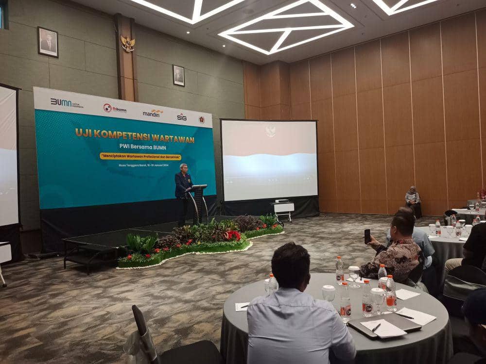 Pembukaan UKW oleh PWI Pusat di Provinsi NTB pada Kamis (18/1/2024). (Dok.Humas PWI)