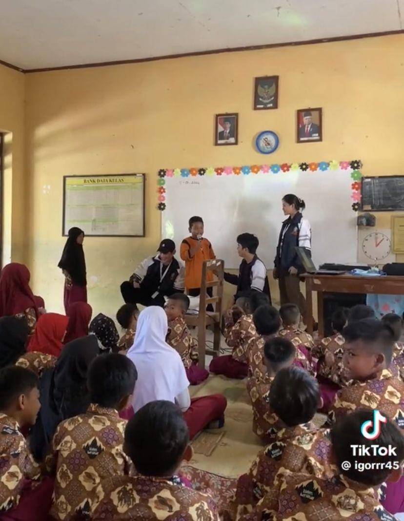 potret Irzan Faiq KKN di Klaten (tiktok.com/igorrr45)