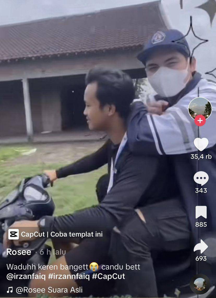 potret Irzan Faiq KKN di Klaten (tiktok.com/rosee)
