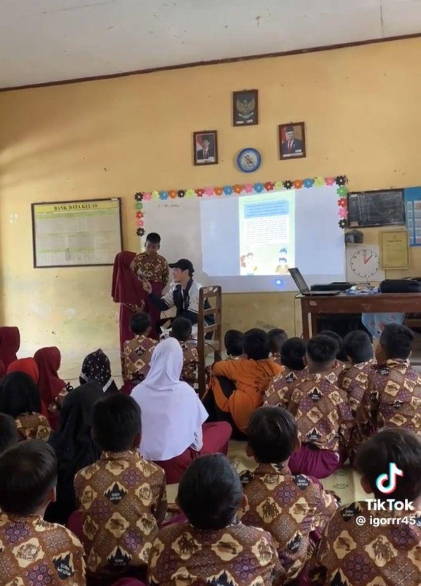 potret Irzan Faiq KKN di Klaten (tiktok.com/igorrr45)