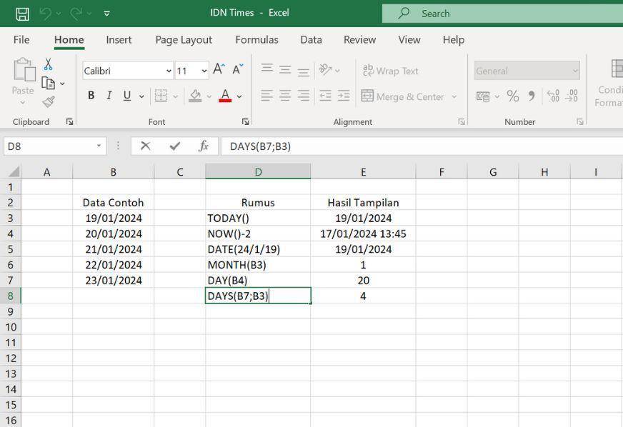 ilustrasi membuat tanggal di Excel (IDN Times/Laili)