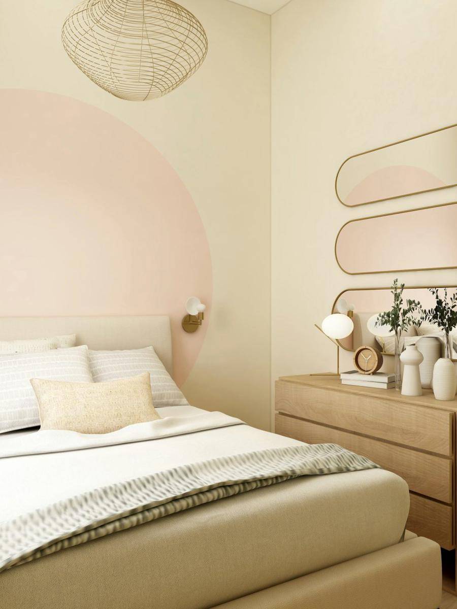 dekorasi kamar dengan dinding warna pink (unsplash.com/Collov Home Design)