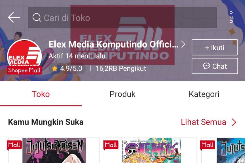 ilustrasi toko buku online (shopee.com/Elex Media Komputindo Official)