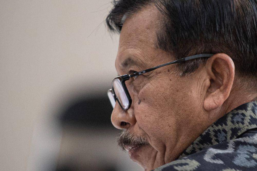 Mantan Komisaris PTBA Laksamana (Purn) Agus Suhartono. ANTARA FOTO/NOVA WAHYUDI