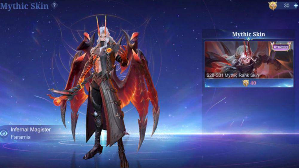 Skin Faramis gratis untuk kamu yang selalu sampai rank Mythic. (dok. Moonton/Mobile Legends)