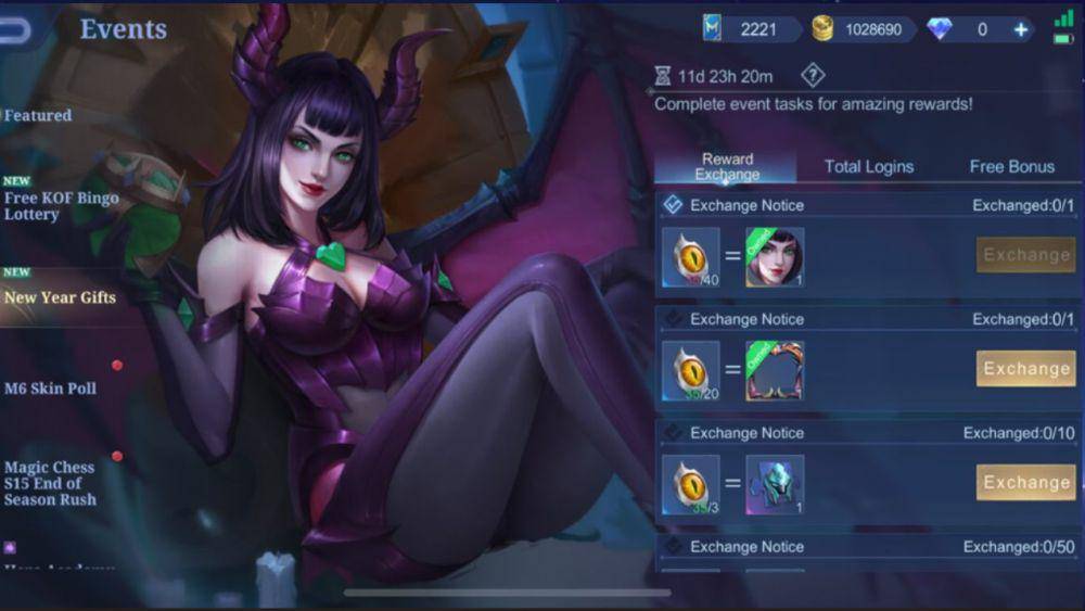 Event awal tahun dari Moonton yang berhadiah skin Alice. (dok. Moonton/Mobile Legends)