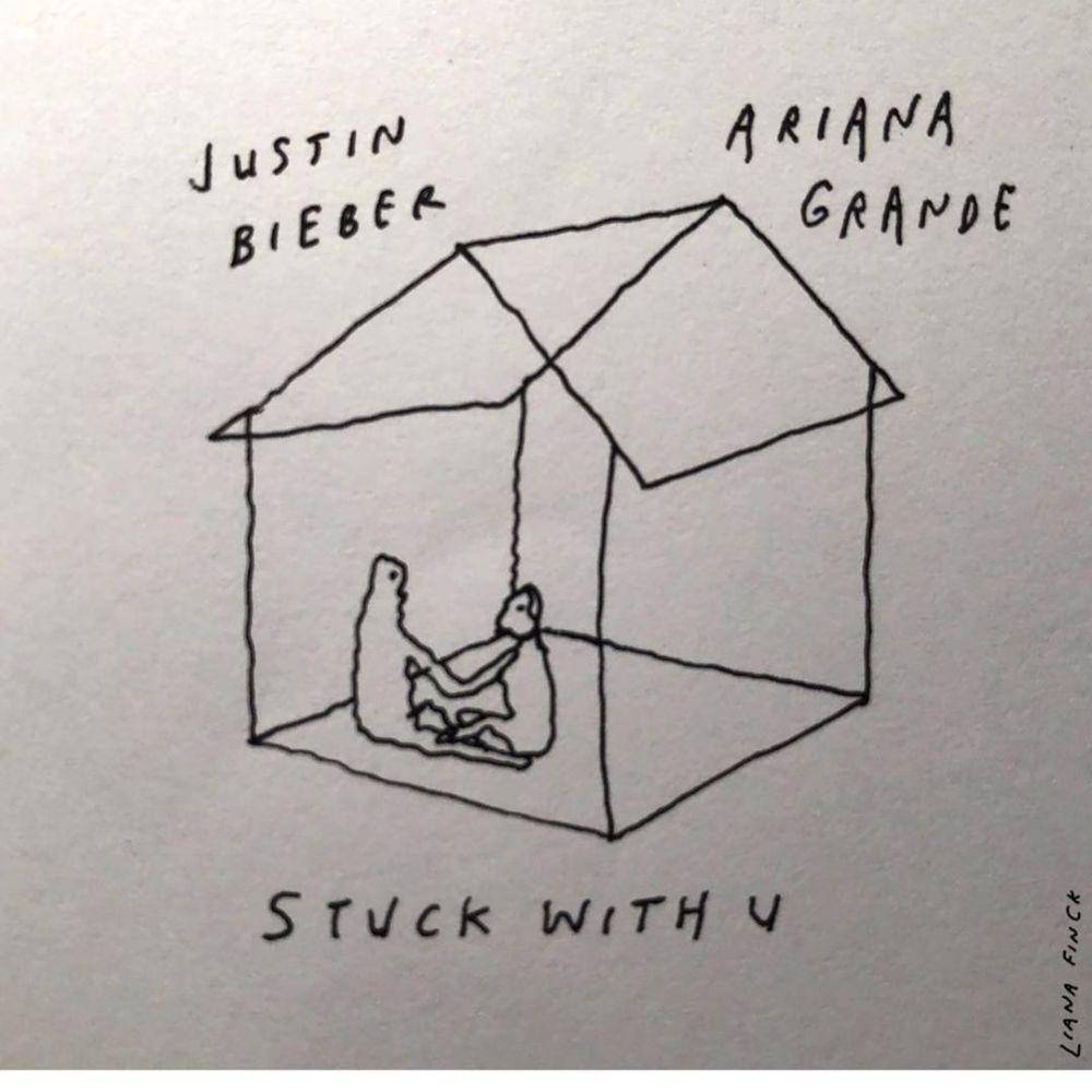 ilustrasi poster lagu Stuck With U (instagram.com/justinbieber)