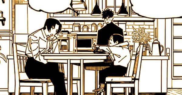 Ibu Noritoshi dengan keluarga barunya ( Dok. Shueisha / Jujutsu Kaisen )