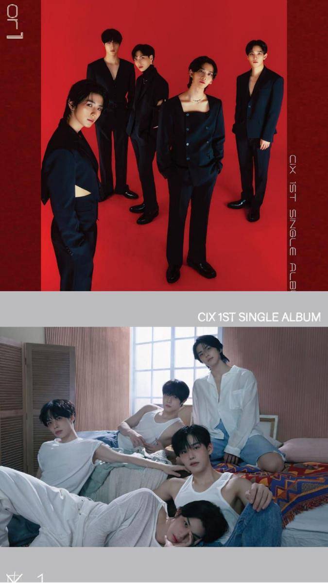 konsep foto single album '0 or 1' (instagram.com/cix.official)