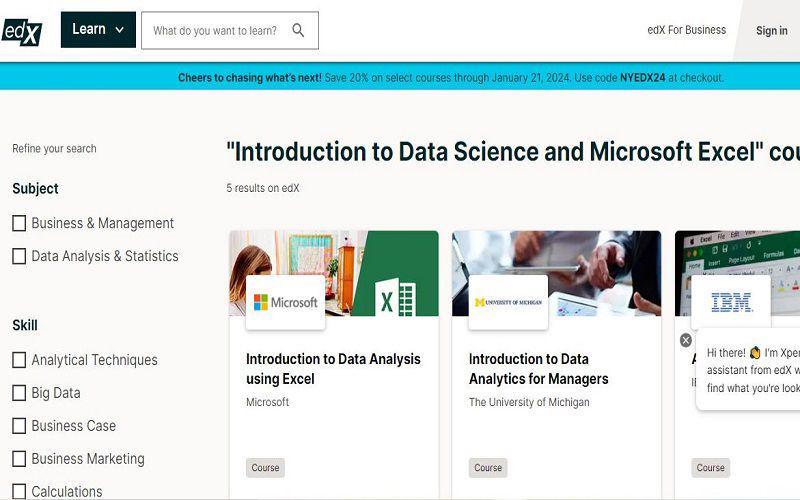 Tampilan website EdX (dok. edx.org)